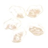 Picture of Acrylic Baroque Beads Irregular White Imitation Pearl About 25mm x 18mm, Hole: Approx 1.5mm, 50 PCs
