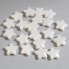 Picture of Acrylic Baroque Beads Pentagram Star White Imitation Pearl About 14mm x 14mm, Hole: Approx 1.5mm, 100 PCs
