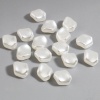Picture of Acrylic Baroque Beads Oval White Imitation Pearl About 11mm x 10mm, Hole: Approx 1.5mm, 100 PCs