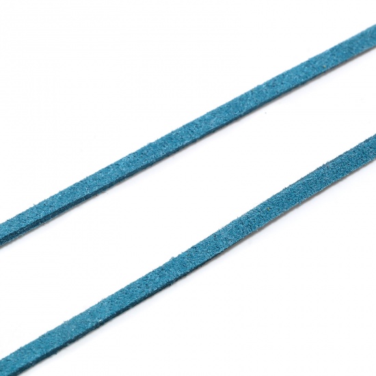 Picture of Velvet Jewelry Cord Rope Lake Blue Faux Suede 3mm, 1 Bundle (Approx 5 M/Bundle)