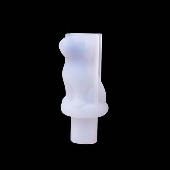 Picture of Silicone Resin Mold For Jewelry Making Wine Corks Dog Animal White 8.2cm x 3.6cm, 1 Piece