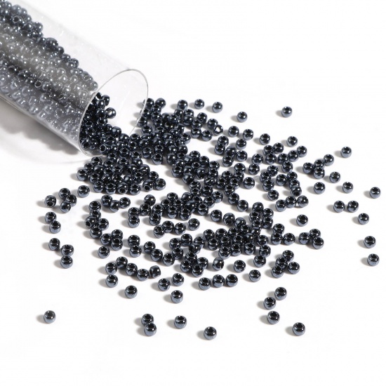 Immagine di Vetro Seme Perline Tondo Multicolore Per 2mm Dia., Foro:Circa 0.6mm, 1 Bottiglia