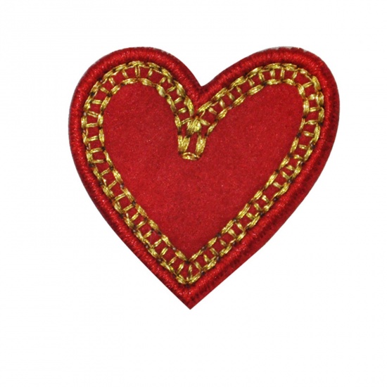 Picture of Fabric Iron On Patches Appliques (With Glue Back) Craft Red Heart 3cm x 3cm, 5 PCs