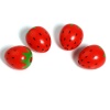 Picture of Wood Spacer Beads Strawberry Fruit Red & Green About 23mm x 20mm, Hole: Approx 4.5mm, 10 PCs