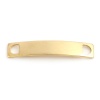 Picture of Stainless Steel Blank Stamping Tags Connectors Charms Pendants Rectangle Gold Plated One-sided Polishing 38mm x 7mm, 2 PCs