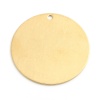 Picture of Stainless Steel Blank Stamping Tags Pendants Round Gold Plated One-sided Polishing 40mm Dia., 2 PCs