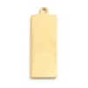 Picture of Stainless Steel Blank Stamping Tags Pendants Rectangle Gold Plated One-sided Polishing 35mm x 12mm, 2 PCs