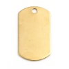 Picture of Stainless Steel Blank Stamping Tags Pendants Shield Gold Plated One-sided Polishing 35mm x 20mm, 2 PCs