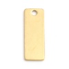Picture of Stainless Steel Blank Stamping Tags Charms Rectangle Gold Plated One-sided Polishing 25mm x 9mm, 2 PCs