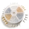Picture of Iron Based Alloy Jewelry Accessories Screw Eyes Bails Top Drilled Findings Mixed 10mm x 5mm 8mm x 4mm, 1 Box