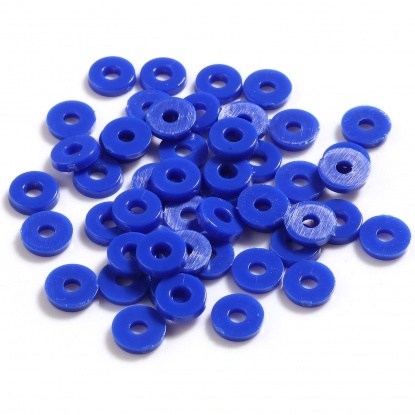 ABS ビーズ サークル形　円型　 紺碧 約 6mm 直径、 穴：約 2.1mm、 5000 個 の画像