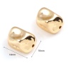 Picture of Copper Beads 18K Real Gold Plated Irregular About 14mm x 10mm, Hole: Approx 1.6mm, 2 PCs