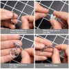 Picture of DIY Charm Bracelet Jewelry Making Kit For Teen Girls Handmade Craft Materials Accessories Multicolor Horse Animal Flower 16cm - 0.9cm x 0.9cm, Hole: Approx 5.4mm-4.5mm,1 Set
