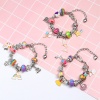 Picture of DIY Charm Bracelet Jewelry Making Kit For Teen Girls Handmade Craft Materials Accessories Multicolor Horse Animal Flower 16cm - 0.9cm x 0.9cm, Hole: Approx 5.4mm-4.5mm,1 Set