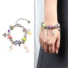 Picture of DIY Charm Bracelet Jewelry Making Kit For Teen Girls Handmade Craft Materials Accessories Multicolor Horse Animal Flower 16cm - 0.9cm x 0.9cm, Hole: Approx 5.4mm-4.5mm,1 Set