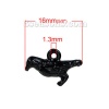 Picture of Zinc Based Alloy Halloween 3D Charms Crow Bird Black Enamel 16mm( 5/8") x 10mm( 3/8"), 10 PCs