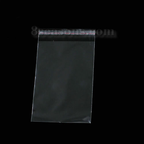 Image de Pochettes Autocollantes en Plastique Rectangle Transparent (Espace Utilisable: 18.5cm x 13cm) 21.5cm x 13cm, 100 Pcs
