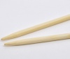 Picture of (US10 6.0mm) Bamboo Single Pointed Knitting Needles Natural 34cm(13 3/8") long, 1 Set ( 2 PCs/Set)