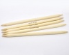 Bild von (US13 9.0mm) Bambus Stricknadel mit Doppelte Öse Naturfarben 20cm lang, 1 Set ( 5 Stück/Set)