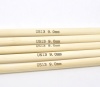 Bild von (US13 9.0mm) Bambus Stricknadel mit Doppelte Öse Naturfarben 20cm lang, 1 Set ( 5 Stück/Set)