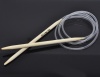 Picture of (US10 6.0mm) Bamboo Circular Knitting Needles Natural 100cm(39 3/8") long, 1 Pair