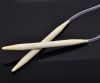 Picture of (US15 10.0mm) Bamboo Circular Knitting Needles Natural 120cm(47 2/8") long, 1 Pair