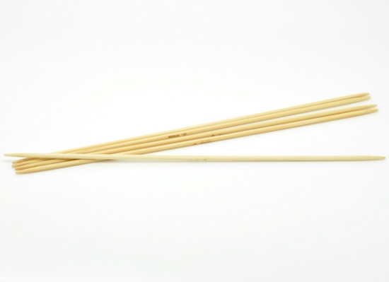 Picture of 2.5mm Bamboo Double Pointed Knitting Needles Natural 20cm(7 7/8") long, 1 Set ( 5 PCs/Set)