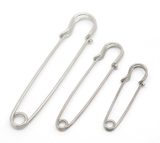 Picture of Silver Tone Stitch Holders Brooch Pin 5.6cm, 7.4cm, 10cm, 1 Set