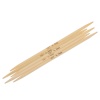 Bild von (UK7 4.5mm) Bambus Stricknadel mit Doppelte Öse Naturfarben 15cm lang, 1 Set ( 5 Stück/Set)