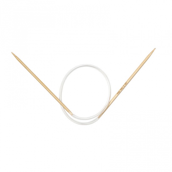 Picture of (US2 2.75mm) Bamboo Circular Knitting Needles Natural 40cm(15 6/8") long, 1 Piece