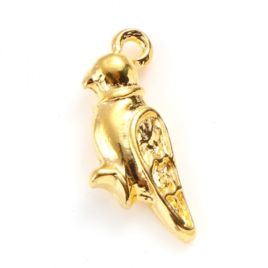 Picture of Zinc Based Alloy Charms Bird Animal Gold Plated 18mm x 7mm, 10 PCs
