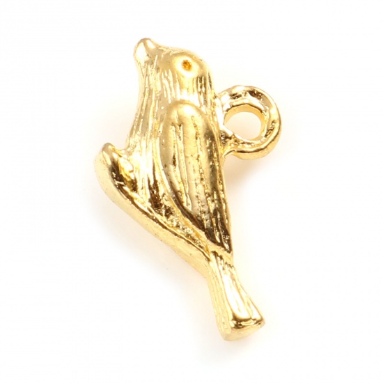 Picture of Zinc Based Alloy Charms Bird Animal Gold Plated 14mm x 9mm, 10 PCs