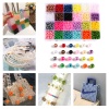 Picture of Acrylic Beads Round Mixed Color Transparent About 6mm Dia., Hole: Approx 1.9mm, 1 Box (Approx 1600 PCs/Box)