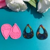 Picture of Silicone Resin Mold For Jewelry Making Pendant Earrings Drop Radish Pink 7cm x 5.3cm, 1 Piece