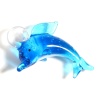Immagine di Lampwork Vetro Lampwork Gioielli Oceanici Perline Delfino Blu Circa 4mm x 2.8mm, Foro: Circa 4.1mm, 2 Pz