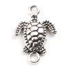 Picture of Zinc Based Alloy Ocean Jewelry Connectors Sea Turtle Animal Antique Silver Color 21mm x 14mm, 50 PCs