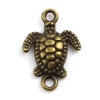 Picture of Zinc Based Alloy Ocean Jewelry Connectors Sea Turtle Animal Antique Bronze 21mm x 14mm, 50 PCs
