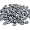 Picture of Wood Sewing Buttons Scrapbooking 4 Holes Round Steel Gray 10mm Dia., 100 PCs