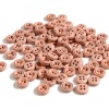 Picture of Wood Sewing Buttons Scrapbooking 4 Holes Round Light Pink 9mm Dia., 100 PCs