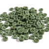 Picture of Wood Sewing Buttons Scrapbooking 4 Holes Round Army Green 9mm Dia., 100 PCs