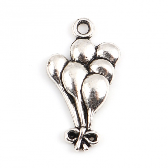 Picture of Charms Balloon Antique Silver Color 23mm x 13mm, 20 PCs