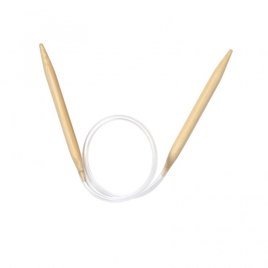 Picture of Bamboo Circular Knitting Needles Natural 10cm(3 7/8") long, 1 Set