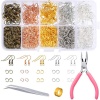 Picture of Zinc Based Alloy Ear Wire Jump Rings Jewelry Accessories Findings Mixed Color With Tools 13cm x 6.5cm, 1 Set