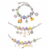 Picture of DIY Charm Bracelet Jewelry Making Kit For Teen Girls Handmade Craft Materials Accessories Multicolor Mermaid Horse Enamel Multicolor Rhinestone 1 Set