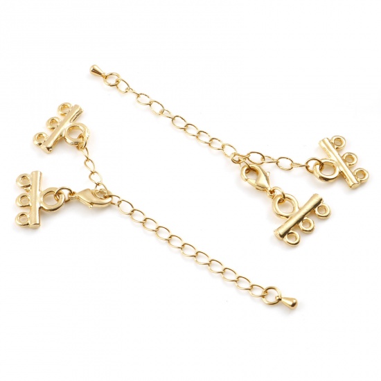 Immagine di Rame Connettore di Collana Oro riempito 9.1cm x 1.6cm, 1 Serie