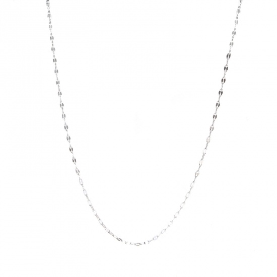 Picture of Stainless Steel Lips Chain Necklace Silver Tone 39.5cm(15 4/8") long, 1 Piece