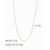 Immagine di Ecologico Semplice & Casual Squisito 18K Oro Placcato 304 Acciaio Inossidabile Catena a Pallini Strozzatore Collana Per Donne 42cm Lunghezza, 1 Pz
