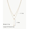 Imagen de Stainless Steel Choker Necklace Gold Plated Round Clear Cubic Zirconia 39cm(15 3/8") long, 1 Piece