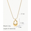Imagen de Stainless Steel Ins Style Choker Necklace Gold Plated Oval 41cm(16 1/8") long, 1 Piece