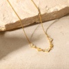 Imagen de 304 Stainless Steel & Shell Choker Necklace Gold Plated Heart 38.5cm(15 1/8") long, 1 Piece